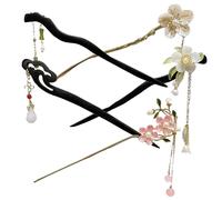 YouXiaor 5PCS Forcine per Capelli,Bacchette per Capelli da Donna Retrò Cinesi Fiore Accessori per Capelli Fiore Nappa Bacchette per Capelli in Legno Fatte a Mano Forcine per Capelli Lunghi