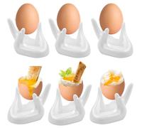 YouXiaor 6PCS Porta Uova in Porcellana,Lavabili in lavastoviglie, Portauovo per Colazione e Brunch,Portatile Gesto Egg Cup Servire l'uovo della Colazione