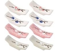 YouXiaor 8 Pezzi Porcellana Porta Bacchette,Ceramica Supporto per Bacchette Porta Bacchette a Prova di Caduta Chopstick Rest Poggia Bacchette Giapponesi Porta Bacchette Riutilizzabile (A)