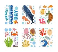 YouXiaor Adesivi Vasca Antiscivolo, Adesivi Antiscivolo Doccia Adesivi Antiscivolo Vasca da Bagno Elementi Decorativi da Vasca Bagno Creature Adesivi Bambini Adesivi (1, Animali marini)