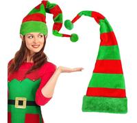 YouXiaor Cappello da Elfo, 2PCS Cappello da Elfo Adulto,Cappello da Elfo di Natale,Divertente Cappello a Righe Lunghe Natale Vestire Accessorio per Bambini Adulti Foto di Vacanza Puntelli Regalo
