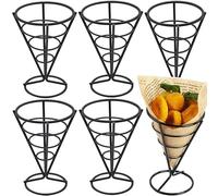 YouXiaor Supporto per Patatine Fritte, 6 Pezzi Conico Stand per Patatine Fritte Finger Food Contenitori Supporto Conico per Patatine Fritte Supporto per Spuntini Cestino per Alimenti