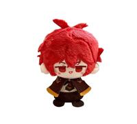 Youxy Anime Peluche Diluc/Venti/ZhongLi Figura Posizione Seduta Mini Ciondolo 12CM Anime Cartoon PP Cotone Morbido Farcito Borsa Decorazione per i fan dei giocatori