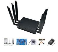 youyeetoo Banana Pi BPI-R4 WiFi 7 Router Scheda di sviluppo con chip MediaTek MT7988A, 4 GB di RAM e 8 G eMMC integrati, 2 slot SFP 10 GB, 4 porte di rete Gbe (con modulo Wi-Fi 7+5G)