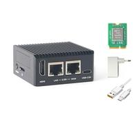 youyeetoo FriendlyElec NanoPi R76S Router Development Board | RK3576 8 core 2,2 GHz | 2 X 2,5 G Ethernet | 6 top NPU | M.2 Slot & USB 3.2 | IoT/Linux/Android (4 GB RAM - 32 GB eMMC, con WiFi e