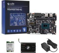 youyeetoo K1 - Intel N100 x86 Single Board Computer, Windows 10/11 Linux Mini PC, 4K Dual Media Server, 2x Gbe RJ45, M.2 2280 NVMe/SATA 3.0 SSD, Dev Board per AI IoT Edge (SBC, 16+256GB)