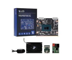 youyeetoo K1 - Intel N100 x86 Single Board Computer, Windows 10/11 Linux Mini PC, 4K Dual Media Server, 2x Gbe RJ45, M.2 2280 NVMe/SATA 3.0 SSD, scheda Dev per AI IoT Edge (kit SOM, 8 + 128 GB)