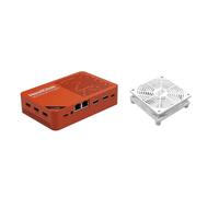 youyeetoo NAS e mini PC Nest Disk con Intel N150-4 Bay NVMe fino a 16 TB, RAM DDR5 da 12 GB, doppio 2,5 GbE/WiFi 6, 3 uscite 4K, OMV preinstallato per casa/ufficio (12 GB + 64 GB (eMMC), arancione +
