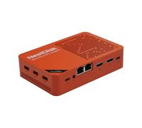 youyeetoo Nest Disk NAS e Mini PC con Intel N150-4-Bay NVMe fino a 16 TB, 12 GB DDR5 RAM, Dual 2.5GbE/WiFi 6, 3X 4K Output, OMV preinstallato per casa/ufficio (12 GB + 64 GB + 1 TB, arancione)