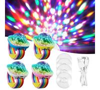 YOUYIKE Braccialetto con Sfera da Discoteca, Luci Discoteca LED, Portatile, Mini lampada LED Portatile, Mini Sound Attivato Palla da Discoteca, per Bambini, Feste, Auto, Danza, DJ Club