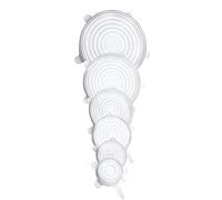 YOUYIKE® Coperchi in Silicone Stretch, 6 Pack di Diverse Dimensioni Coperchio in Silicone per Alimenti, Riutilizzabile ed Espandibile Coperchio per Tazza per Pentole e Freezer - BPA Free