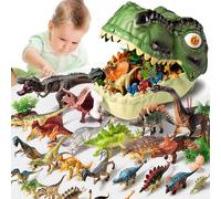 YOUYIKE Dinosauro Giocattolo per Bambini, 46 Pezzi Dinosauro Giocattoli Set, mit Scatola Portaoggetti, Jurassic World per Ragazzi 3 4 5 6 Anni, Regalo per Bambini Ragazzi Ragazze