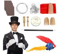 YOUYIKE Gioco Magia, Kit Magia Professionale con Magic Wand Sciarpa Seta Coniare Carta Nebbia Dita Luminose Vite, Kit Mago per Adulti Bambini di Età Superiore Ai 6 Anni