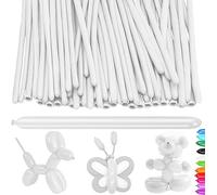 YOUYIKE Palloncini lunghi modellabili, 100 pezzi, kit di modellaggio, palloncini magici bianchi, divertimento creativo, per arco, compleanno, matrimonio, clown