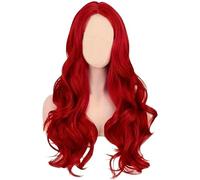 YOUYIKE Parrucca Rossa Lunga da Donna, 65 cm Parrucche per Capelli Ondulati da Donna, Parrucca per Carnevale, per Feste Festive, Feste in Costume, Carnevale, Halloween, Giochi di Ruolo