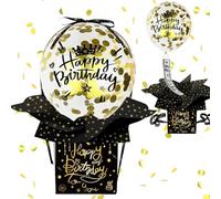 YOUYIKE Scatola Con Palloncini Sorpresa, Scatole Portasoldi Buon Compleanno, Confezione Regalo Per Contanti, Sorpresa Scatola Misteriosa con Palloncini Per Compleanni Feste, La Famiglia E Gli Amic