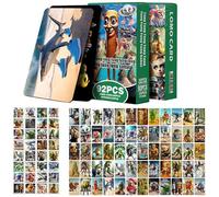 YOUYIKE Set di carte collezionabili italiane, con 60 carte uniche e 32 adesivi, bambini, ragazzi e feste (A)