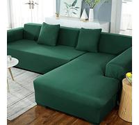 youyoucool Copridivano a Forma di L per Divano Componibile 1 Pezzo, Morbido, Elasticizzato, Antiscivolo, Protezione per Divano a 3 Posti, Protezione per Mobili (Verde Tè)