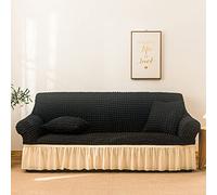 youyoucool Copridivano elasticizzato con gonna a volant, protezione per mobili, morbida, con fondo elastico, per bambini, in spandex con bolle 3D, in tessuto jacquard (2 posti)