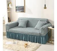 youyoucool - Fodera per divano ad alta elasticità con gonna a volant, 1 pezzo, protezione per divano, morbida con fondo elastico per bambini, in spandex/jacquard a bolle 3D(fodera per divano a 3 posti