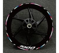 YOUZKA Decalcomania Adesivo Riflettente Adesivo per Cerchioni di Pneumatici da 17 Pollici per Moto da Corsa per B&MW S1000XR S1000R 1000RR(Color1)