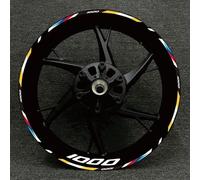 YOUZKA Decalcomania Adesivo Riflettente Adesivo per Cerchioni di Pneumatici da 17 Pollici per Moto da Corsa per B&MW S1000XR S1000R 1000RR(Color15)