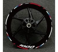 YOUZKA Decalcomania Adesivo Riflettente Adesivo per Cerchioni di Pneumatici da 17 Pollici per Moto da Corsa per B&MW S1000XR S1000R 1000RR(Color12)
