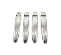 YOUZKA Maniglia decorativa Accessori Per La Copertura Della Maniglia Della Portiera Dell'auto In Carbonio Cromato Nero Per N&issan Per Pulsar C13 2015 2016 2017 2018(Chrome 1 Hole)