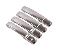 YOUZKA Maniglia decorativa Per N&issan Per Qashqai J10 2007 2008 2009 2010-2013, Copri Maniglia Esterna Per Portiera Auto, Adesivo Decorativo(Silver 2 buttons)