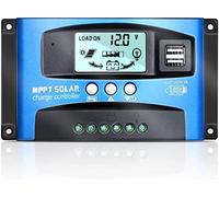 Yoving Regolatore di Carica Solare MPPT 100A 12V/24V Auto Rilevamento, Impermeabile per Pannelli Solari, Camper, Barche, Sistemi Off-Grid