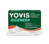 Yovis Rigenera 50+ 25 miliardi fermenti per equilibrio flora intestinale, metabolismo energetico e mantenimento ossa 10 bustine