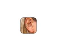 YOVORO 3Pcs 14K Gold Ear Cuff Orecchini per le Donne Regolabile Non Piercing Ear Cuffs Sterling Silver Orecchini Finti Clip su Orecchino Cartilagine Orecchino Polsini Gioielli, Metallo Argento