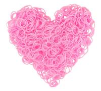 Yowamho 900 elastici rosa per macaron con 1 piccolo uncinetto. | Elastici per capelli per bambini, colori colorati, attività fai da te, braccialetto dell'amicizia.