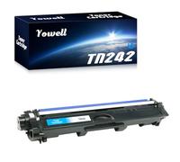 Yowell 1 toner TN242 ciano compatibile con Brother TN242C TN-242C TN246C per HL-3142CW HL-3152CDW HL-3172CDW DCP-9017CDW DCP-9022CDW MFC-9142CDN MFC-9332CDW MFC-9342CDW