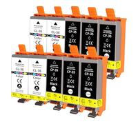 Yowell 10x cartucce PGI-35 CLI-36 compatibili con Canon PGI-35 CLI-36 per Pixma IP100 IP110 TR150 Series (6 nero, 4 colori)