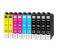 Yowell 10x T0715 cartucce multipack compatibili con Epson T0711 T0712 T0713 T0714 per Stylus BX300F SX610FW SX600FW SX510W SX400 SX410 SX415 SX100 SX200 SX210 SX215 SX218 DX4400 DX7400