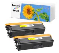 Yowell 2 X TN423 TN-423 Toner giallo compatibile per Brother TN-423 TN-421 TN-423Y TN-421Y Toner per DCP-L8410CDW HL-L8260CDW HL-L8360CDW DCP-L8410CDN MFC-L8900CDW MFC-L8690CDW