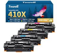 Yowell 410X Toner compatibile con HP 410X CF410X 410A CF410A Toner 4-Pack | Nero Ciano Giallo Magenta per HP MFP m477fdw Toner Color LaserJet Pro MFP M477fdn M477fnw M477 M452dn M452nw M452 M377dw M377