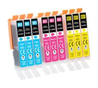 Yowell 581XXL CLI-581XXL Multipack Cartucce per Canon 581 CLI-581 Cartucce per PIXMA TR7550 TR8500 TR8550 TS705 TS705a TS6250 TS6300 TS6350a (3X 581 Ciano,3X 581 Magenta, 3X 581 Giallo)