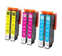Yowell 6x Cartucce a Colori Compatibili con Epson 33XL Ciano Magenta Giallo | per Epson Expression Premium XP-530 XP-540 XP-7100 XP-900 XP-630 XP-635 XP-640 XP-645 XP-830