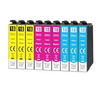 Yowell 9x 18XL Multipack Cartucce Compatibile per Epson 18 18XL Colore per Expression Home XP-322 XP-215 XP-205 XP-225 XP-305 XP-325 XP-422 XP-405 XP-415 XP-425 XP-315 XP-312 XP-412 XP-102
