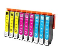 Yowell 9x Cartucce a Colori Compatibili con Epson 33XL Ciano Magenta Giallo | per Epson Expression Premium XP-530 XP-540 XP-7100 XP-900 XP-630 XP-635 XP-640 XP-645 XP-830