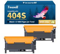 Yowell CLT-P404C 404S Toner Compatibile con Samsung 404S per Samsung C480W C480FW per Xpress C480W C480FW C410W C430 C430W C460 C460FW C460W CLP-360 CLP-365 CLX-3305FW CLX-3305W - 2X CLT-404S Nero