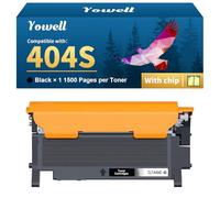 Yowell CLT-P404C 404S Toner Compatibile con Samsung 404S per Samsung C480W C480FW per Xpress C480W C480FW C410W C430 C430W C460 C460FW C460W CLP-360 CLP-365 CLX-3305FW CLX-3305W - 1X CLT-404S Nero