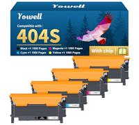 Yowell CLT-P404C CLT-404S Toner Set Compatibile con Samsung 404S C480W C480FW per Xpress C480W C480FW C410W C430 C430W C460 C460FW C460W CLP-360 CLP-365 CLX-3305FW CLX-3305W, CLT-P404C-4PK