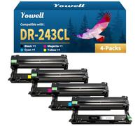 Yowell DR243CL - Tamburo compatibile con Brother DR243 onfezione da 4 | Compatibile con Brother MFC-L3750CDW MFC-L3770CDW MFC-L3710CW DCP-L3550CDW DCP-L3510CDW HL-L3210CW DR-243CL unità tamburo