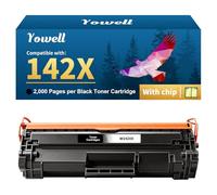 Yowell Toner compatibile con chip per HP 142X W1420X 142A W1420A nero per HP LaserJet MFP M140w M140 M139w M139 Toner per LaserJet M110w M110 (1-Pack)