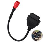 Yowfond OBD2 Cavo diagnostico a 6 poli (33 cm) per moto, compatibile con Honda & Suzuki, robusto dispositivo diagnostico OBD2 cavo per rilevazione degli errori e adattatore spina