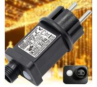 yowin Trasformatore Luci di Natale 31V 6W Alimentatore, 8 Modalità Presa a Intermittenza con Timer, IP44 Adattatore Luci Natale, Ricambio 2 pin Spina per Luci Stringa, Luci Albero di Natale