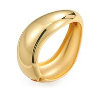 Yowivon Braccialetti Rigidi in Oro per Donna, Braccialetto Irregolare, Bracciale Ritorto con Cerniera, Polsino Minimalista Non Appannato, Regalo di Gioielli per Natale/San Valentino/Compleanno